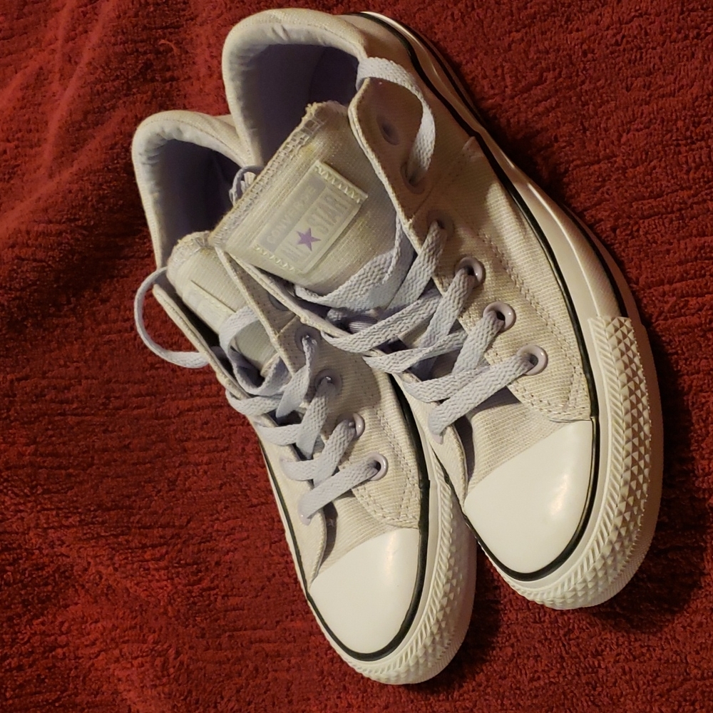 WOMENS CONVERSE CHUCK TAYLOR MADISON Light Gray/Lavendar sz 9